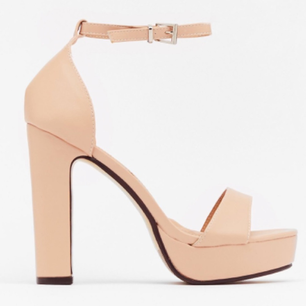 Nasty Gal Matte Nude Heels